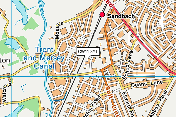 CW11 3YT map - OS VectorMap District (Ordnance Survey) CW11 3YT map - OS VectorMap District (Ordnance Survey)