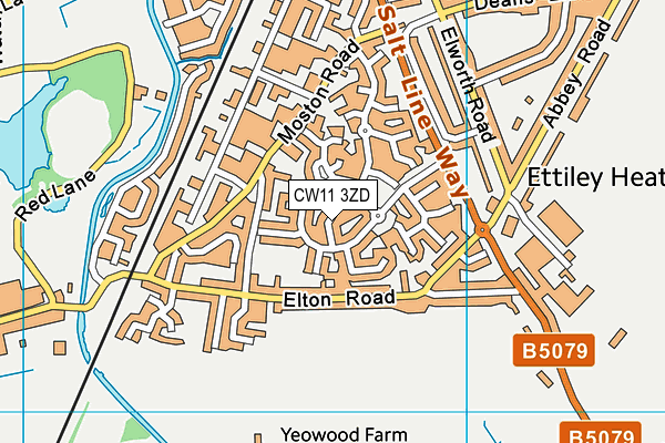 CW11 3ZD map - OS VectorMap District (Ordnance Survey) CW11 3ZD map - OS VectorMap District (Ordnance Survey)