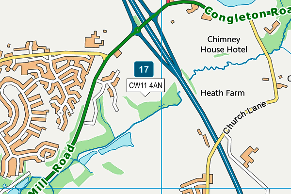 CW11 4AN map - OS VectorMap District (Ordnance Survey) CW11 4AN map - OS VectorMap District (Ordnance Survey)