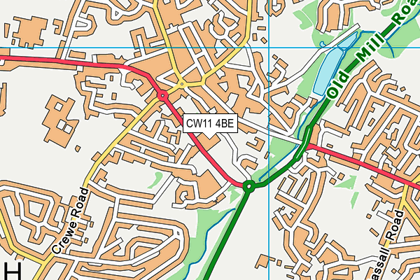 CW11 4BE map - OS VectorMap District (Ordnance Survey) CW11 4BE map - OS VectorMap District (Ordnance Survey)