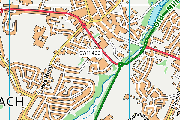 CW11 4DD map - OS VectorMap District (Ordnance Survey) CW11 4DD map - OS VectorMap District (Ordnance Survey)