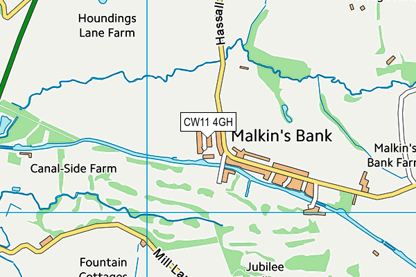 CW11 4GH map - OS VectorMap District (Ordnance Survey) CW11 4GH map - OS VectorMap District (Ordnance Survey)