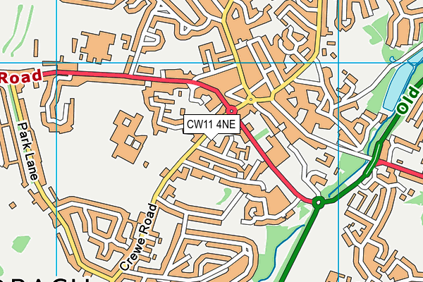 CW11 4NE map - OS VectorMap District (Ordnance Survey)