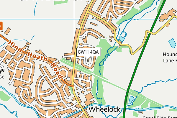 CW11 4QA map - OS VectorMap District (Ordnance Survey) CW11 4QA map - OS VectorMap District (Ordnance Survey)