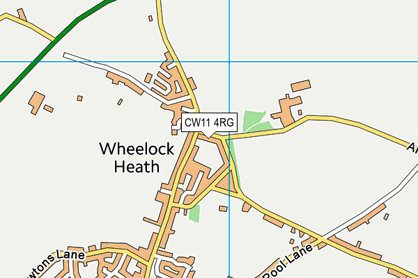 CW11 4RG map - OS VectorMap District (Ordnance Survey) CW11 4RG map - OS VectorMap District (Ordnance Survey)