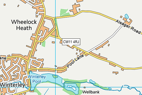 CW11 4RJ map - OS VectorMap District (Ordnance Survey) CW11 4RJ map - OS VectorMap District (Ordnance Survey)