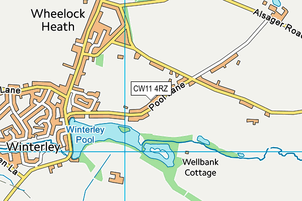 CW11 4RZ map - OS VectorMap District (Ordnance Survey) CW11 4RZ map - OS VectorMap District (Ordnance Survey)