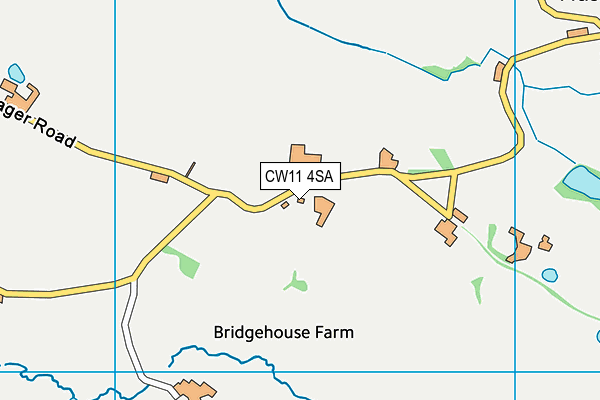 CW11 4SA map - OS VectorMap District (Ordnance Survey) CW11 4SA map - OS VectorMap District (Ordnance Survey)