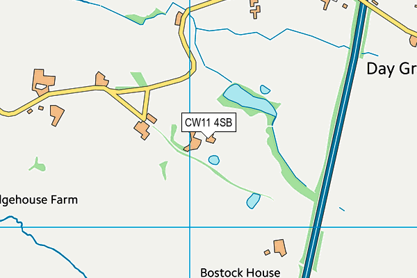CW11 4SB map - OS VectorMap District (Ordnance Survey) CW11 4SB map - OS VectorMap District (Ordnance Survey)