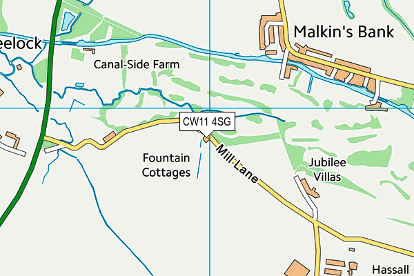 CW11 4SG map - OS VectorMap District (Ordnance Survey) CW11 4SG map - OS VectorMap District (Ordnance Survey)