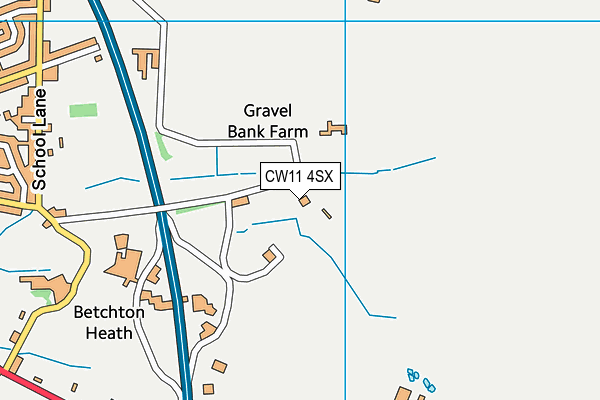 CW11 4SX map - OS VectorMap District (Ordnance Survey) CW11 4SX map - OS VectorMap District (Ordnance Survey)