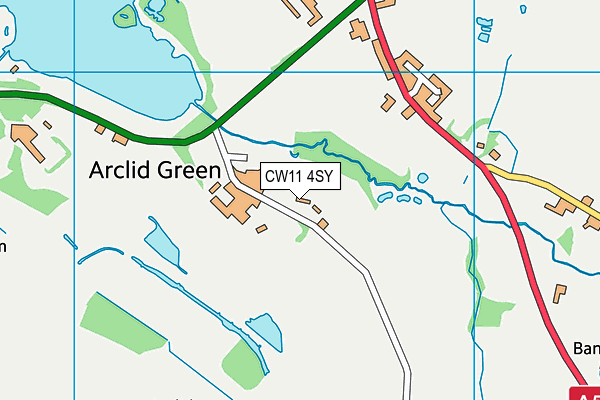 CW11 4SY map - OS VectorMap District (Ordnance Survey)