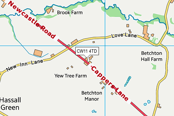 CW11 4TD map - OS VectorMap District (Ordnance Survey) CW11 4TD map - OS VectorMap District (Ordnance Survey)