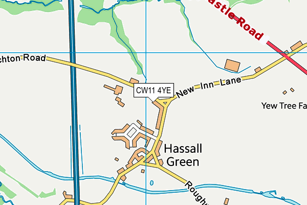 CW11 4YE map - OS VectorMap District (Ordnance Survey) CW11 4YE map - OS VectorMap District (Ordnance Survey)