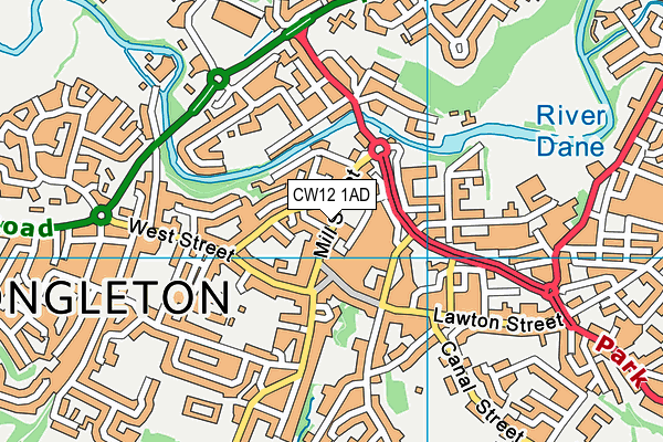 CW12 1AD map - OS VectorMap District (Ordnance Survey) CW12 1AD map - OS VectorMap District (Ordnance Survey)