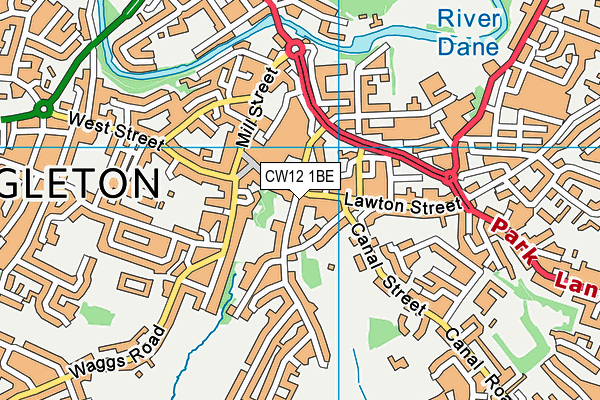 CW12 1BE map - OS VectorMap District (Ordnance Survey) CW12 1BE map - OS VectorMap District (Ordnance Survey)