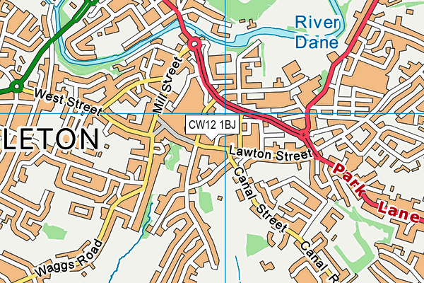CW12 1BJ map - OS VectorMap District (Ordnance Survey) CW12 1BJ map - OS VectorMap District (Ordnance Survey)