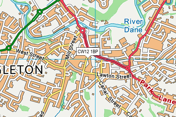 CW12 1BP map - OS VectorMap District (Ordnance Survey) CW12 1BP map - OS VectorMap District (Ordnance Survey)