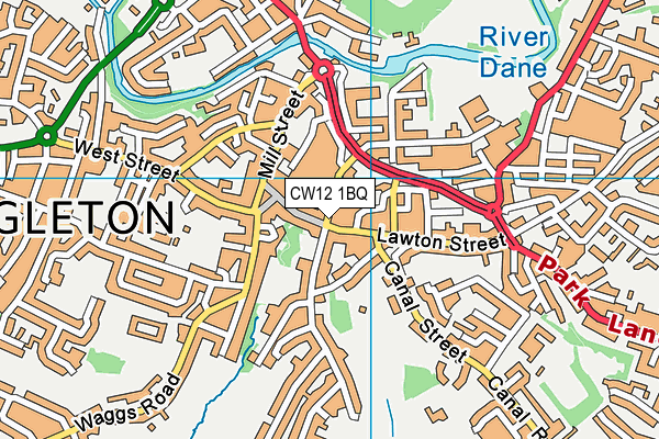 CW12 1BQ map - OS VectorMap District (Ordnance Survey) CW12 1BQ map - OS VectorMap District (Ordnance Survey)