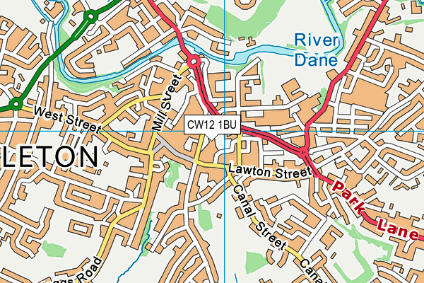 CW12 1BU map - OS VectorMap District (Ordnance Survey) CW12 1BU map - OS VectorMap District (Ordnance Survey)