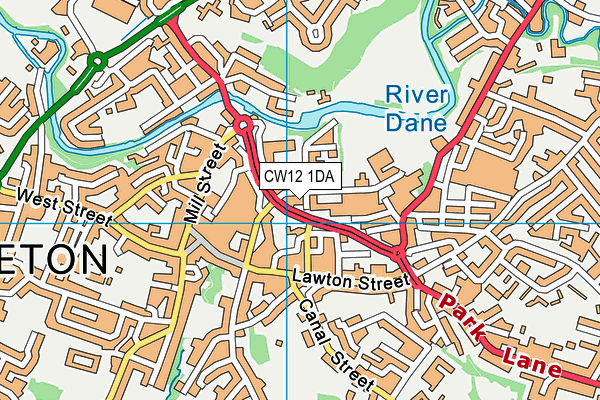 CW12 1DA map - OS VectorMap District (Ordnance Survey) CW12 1DA map - OS VectorMap District (Ordnance Survey)