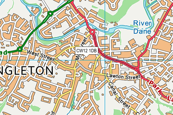 CW12 1DB map - OS VectorMap District (Ordnance Survey) CW12 1DB map - OS VectorMap District (Ordnance Survey)