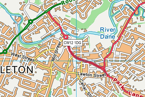 CW12 1DG map - OS VectorMap District (Ordnance Survey) CW12 1DG map - OS VectorMap District (Ordnance Survey)