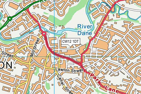 CW12 1DT map - OS VectorMap District (Ordnance Survey) CW12 1DT map - OS VectorMap District (Ordnance Survey)