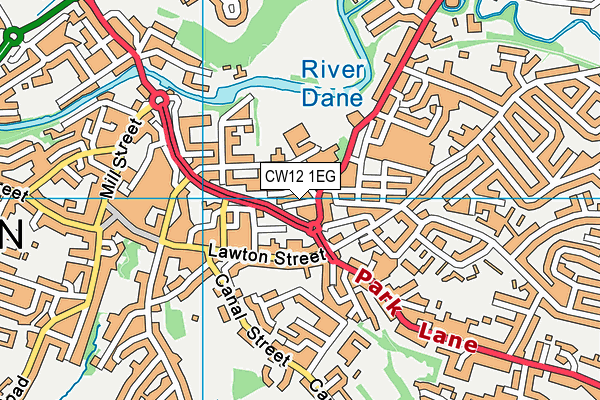 CW12 1EG map - OS VectorMap District (Ordnance Survey) CW12 1EG map - OS VectorMap District (Ordnance Survey)