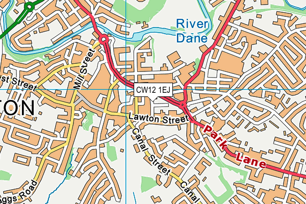 CW12 1EJ map - OS VectorMap District (Ordnance Survey) CW12 1EJ map - OS VectorMap District (Ordnance Survey)
