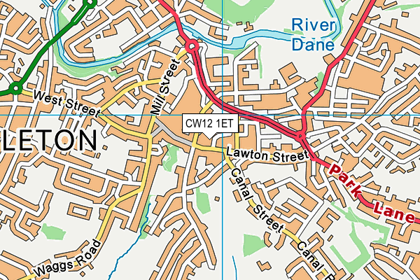 CW12 1ET map - OS VectorMap District (Ordnance Survey) CW12 1ET map - OS VectorMap District (Ordnance Survey)