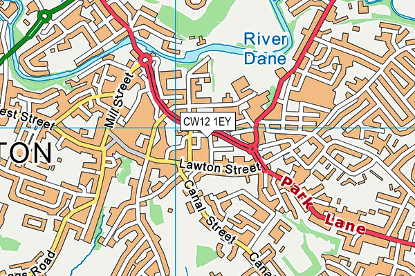 CW12 1EY map - OS VectorMap District (Ordnance Survey) CW12 1EY map - OS VectorMap District (Ordnance Survey)