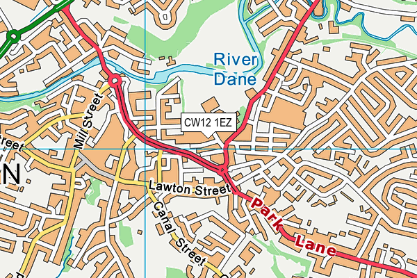 CW12 1EZ map - OS VectorMap District (Ordnance Survey) CW12 1EZ map - OS VectorMap District (Ordnance Survey)