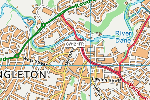 CW12 1FR map - OS VectorMap District (Ordnance Survey) CW12 1FR map - OS VectorMap District (Ordnance Survey)