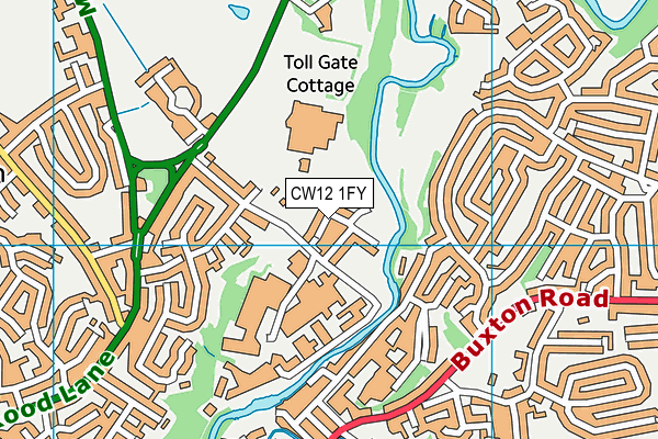 CW12 1FY map - OS VectorMap District (Ordnance Survey) CW12 1FY map - OS VectorMap District (Ordnance Survey)