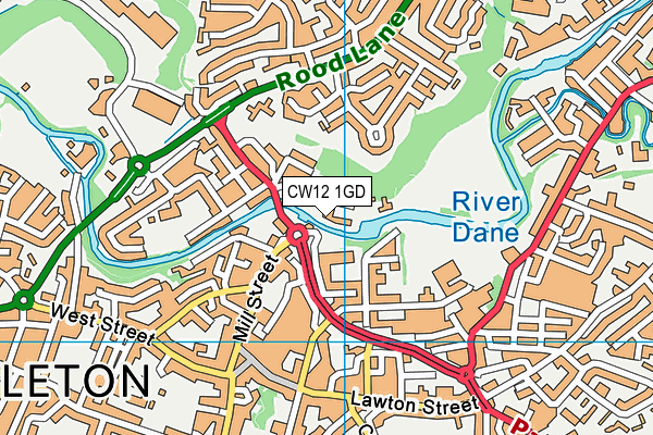 CW12 1GD map - OS VectorMap District (Ordnance Survey) CW12 1GD map - OS VectorMap District (Ordnance Survey)