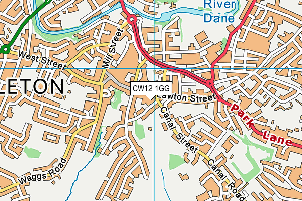 CW12 1GG map - OS VectorMap District (Ordnance Survey) CW12 1GG map - OS VectorMap District (Ordnance Survey)