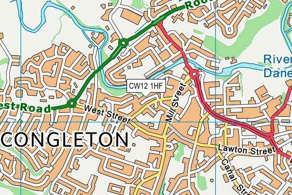 CW12 1HF map - OS VectorMap District (Ordnance Survey) CW12 1HF map - OS VectorMap District (Ordnance Survey)