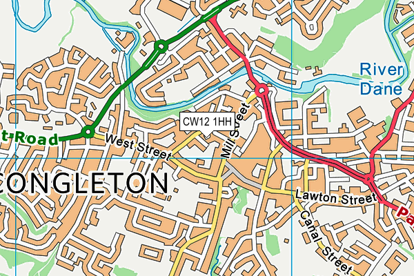 CW12 1HH map - OS VectorMap District (Ordnance Survey) CW12 1HH map - OS VectorMap District (Ordnance Survey)