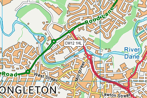 CW12 1HL map - OS VectorMap District (Ordnance Survey) CW12 1HL map - OS VectorMap District (Ordnance Survey)