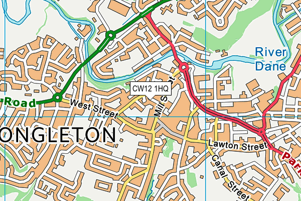 CW12 1HQ map - OS VectorMap District (Ordnance Survey) CW12 1HQ map - OS VectorMap District (Ordnance Survey)