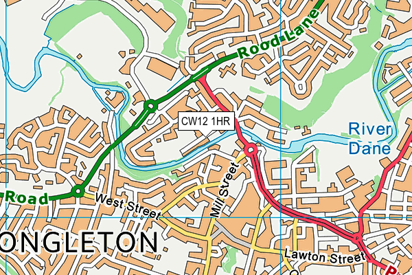 CW12 1HR map - OS VectorMap District (Ordnance Survey) CW12 1HR map - OS VectorMap District (Ordnance Survey)