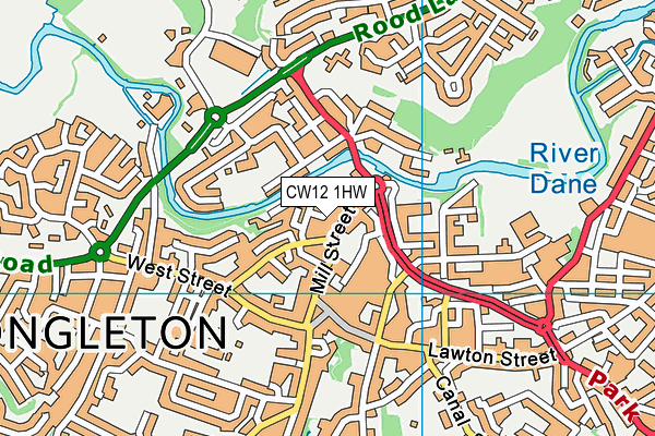 CW12 1HW map - OS VectorMap District (Ordnance Survey) CW12 1HW map - OS VectorMap District (Ordnance Survey)