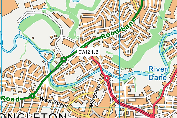 CW12 1JB map - OS VectorMap District (Ordnance Survey) CW12 1JB map - OS VectorMap District (Ordnance Survey)