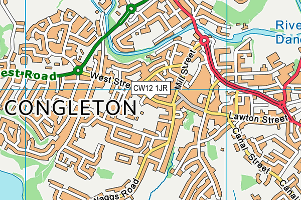 CW12 1JR map - OS VectorMap District (Ordnance Survey)