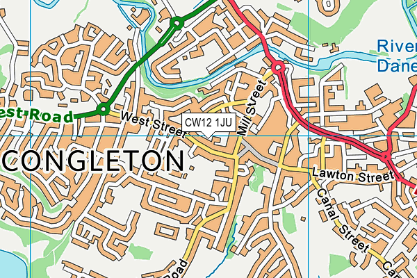 CW12 1JU map - OS VectorMap District (Ordnance Survey) CW12 1JU map - OS VectorMap District (Ordnance Survey)