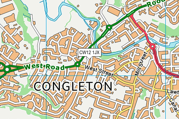 CW12 1JX map - OS VectorMap District (Ordnance Survey) CW12 1JX map - OS VectorMap District (Ordnance Survey)