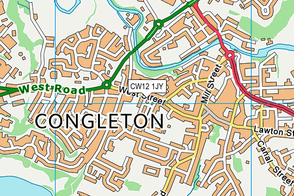 CW12 1JY map - OS VectorMap District (Ordnance Survey) CW12 1JY map - OS VectorMap District (Ordnance Survey)