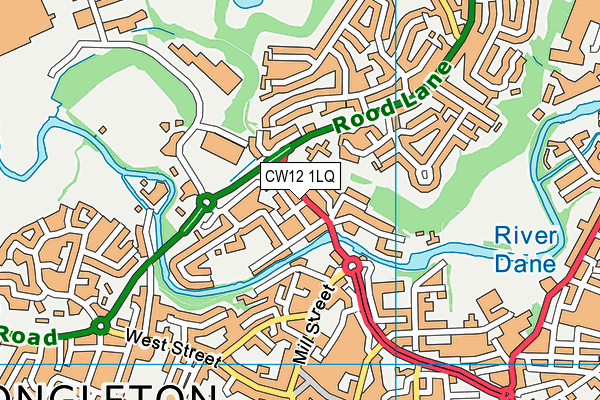 CW12 1LQ map - OS VectorMap District (Ordnance Survey) CW12 1LQ map - OS VectorMap District (Ordnance Survey)