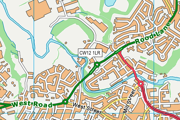 CW12 1LR map - OS VectorMap District (Ordnance Survey) CW12 1LR map - OS VectorMap District (Ordnance Survey)